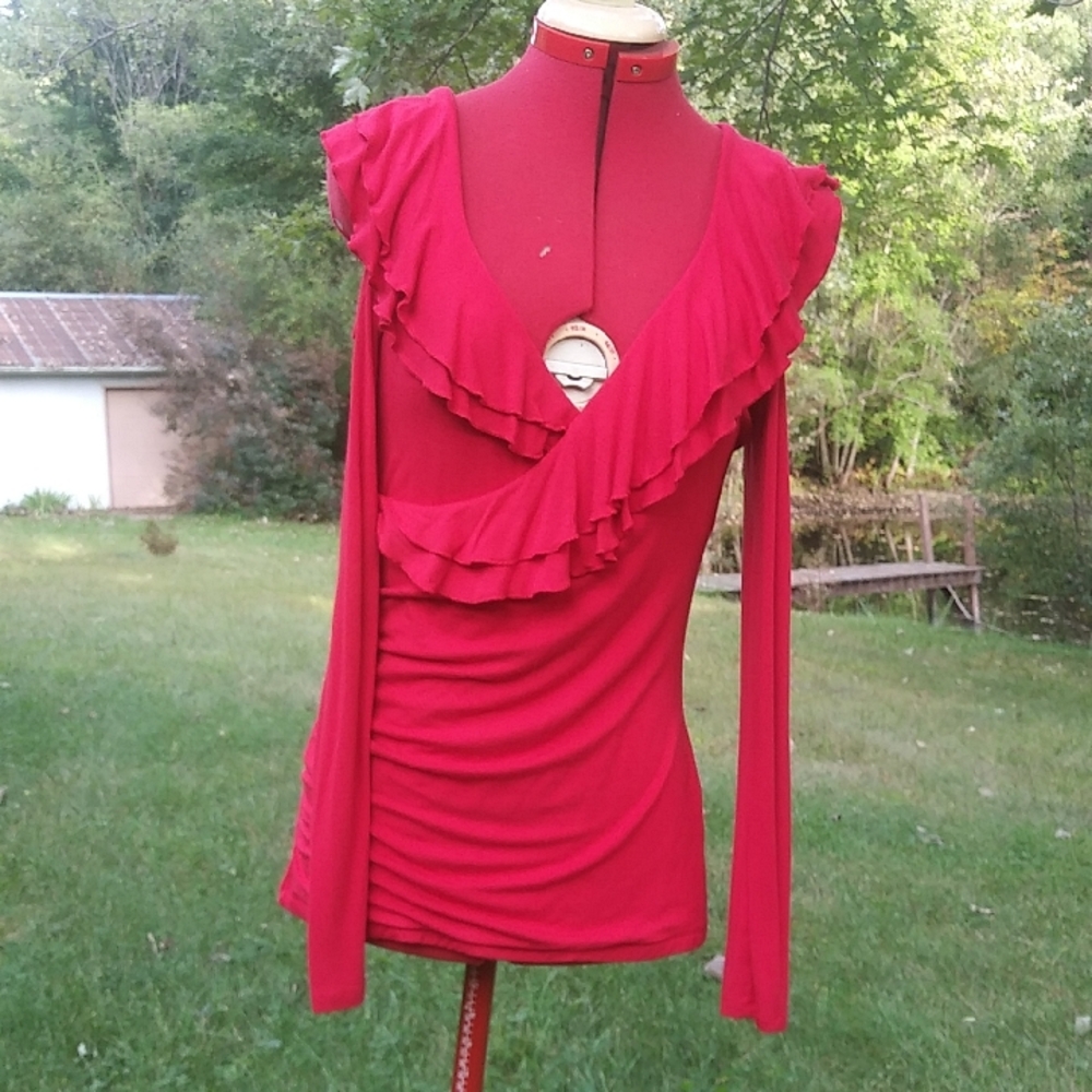 BostonProper Cold Shoulder stretch top S